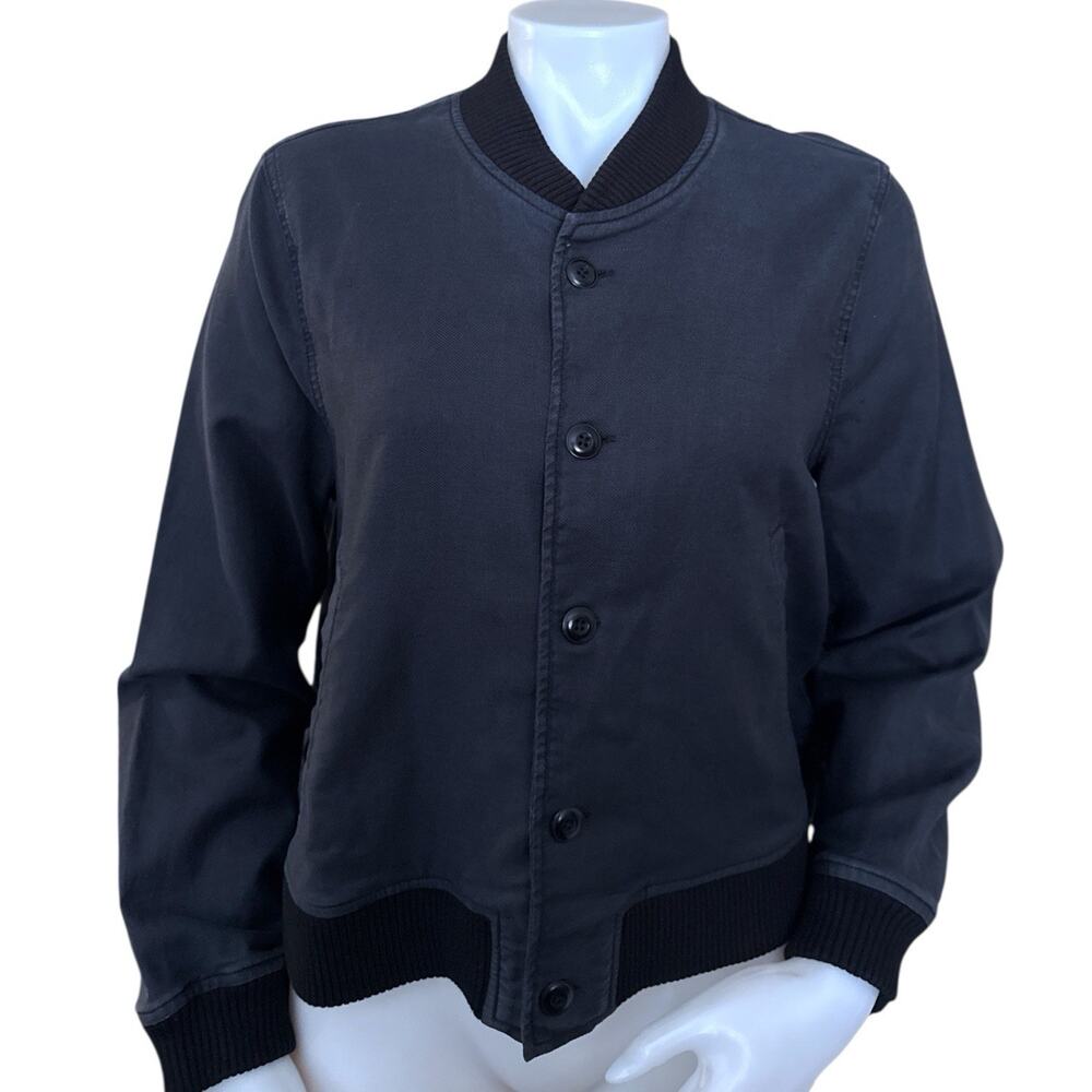 The Great. The Swingy Charcoal Bomber Jacket Hig-Low Silhouett Charcoal 2/M